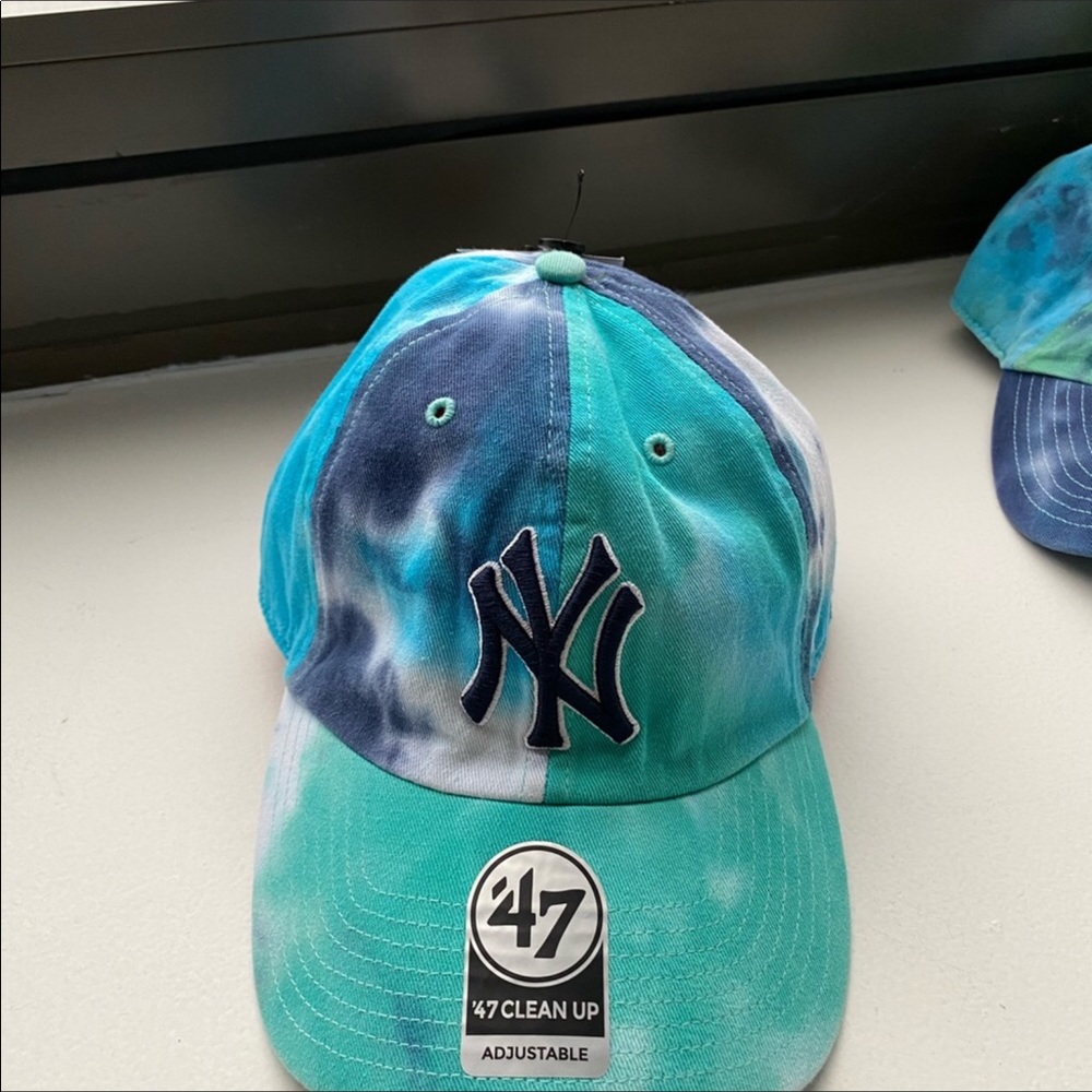 New York Yankees 47 Blue Teal Tie Dye Baseball Cap - Picture 8 of 14